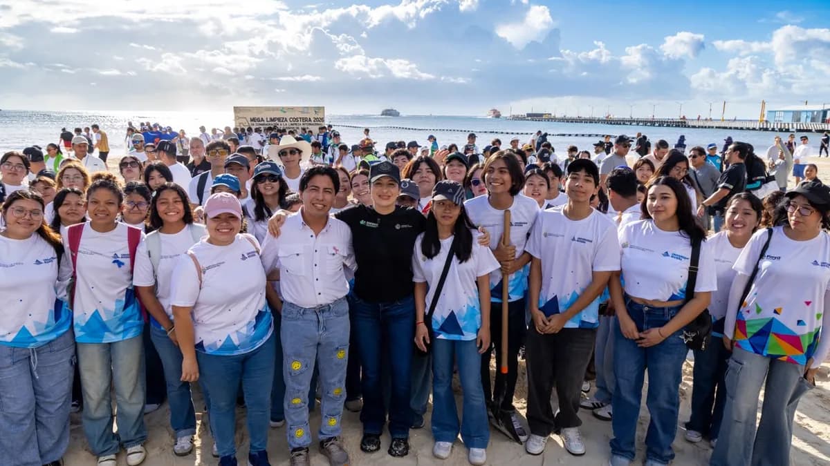 Estefanía Mercado encabeza Mega Limpieza Costera 2026 con más de 2 mil voluntarios en Playa del Carmen