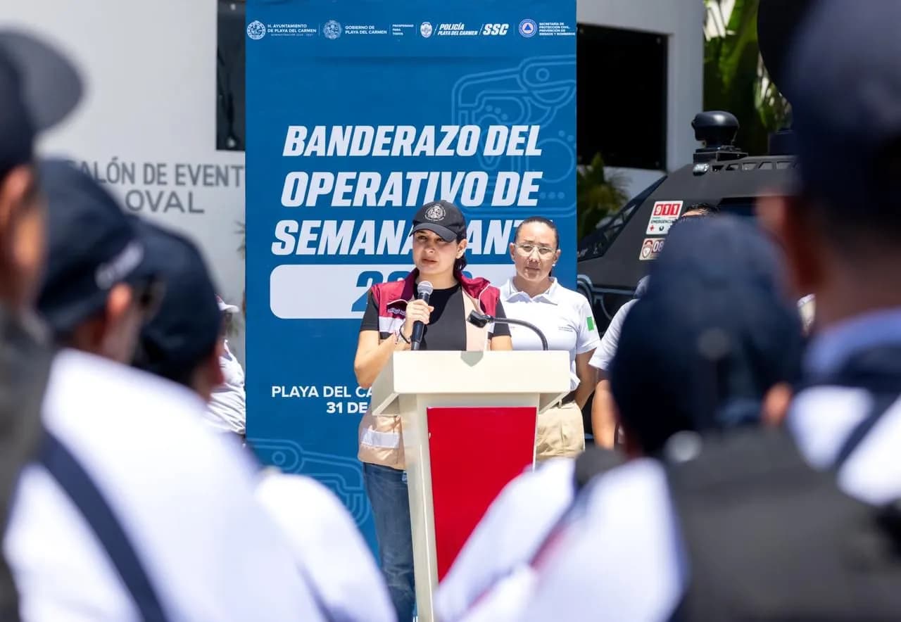 Estefanía Mercado blinda la seguridad de Playa del Carmen en la "Semana Santa 2026"