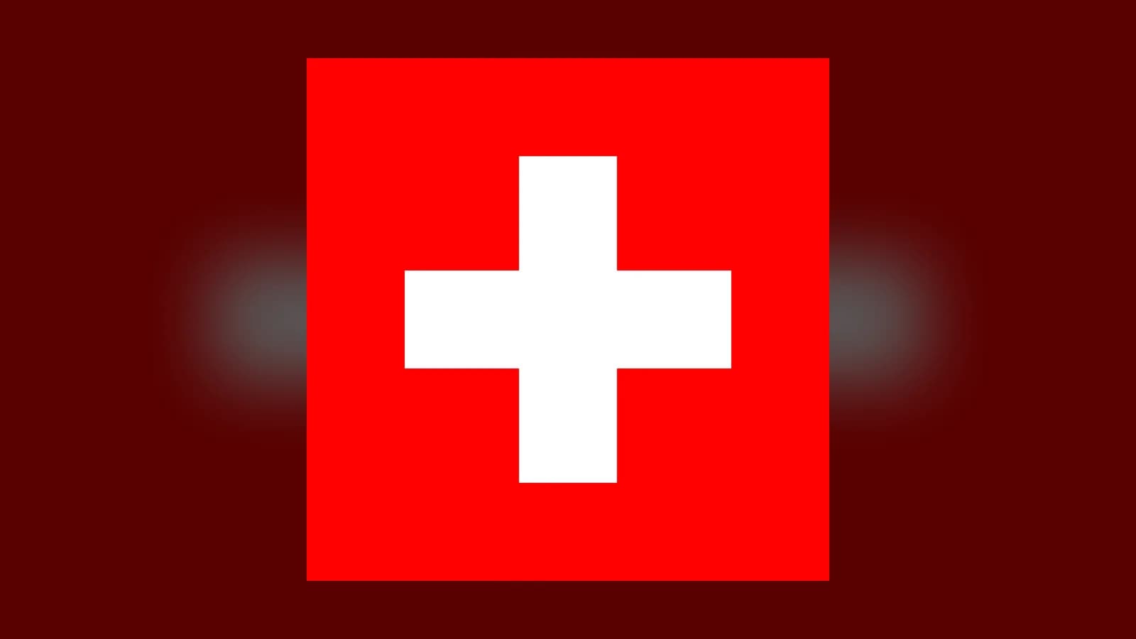 Bandera de Suiza con cruz blanca sobre fondo rojo.