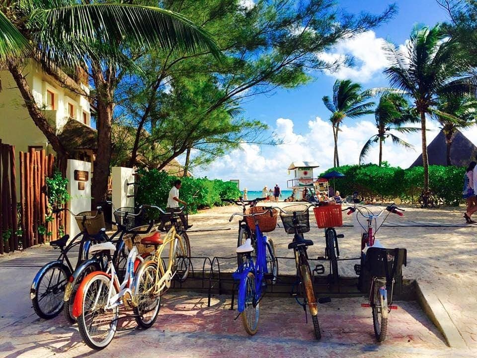 Playa en bici