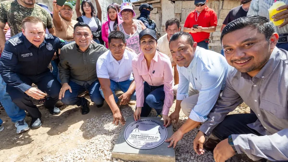 Arrancan trabajos topográficos en San Judas Tadeo, Playa del Carmen