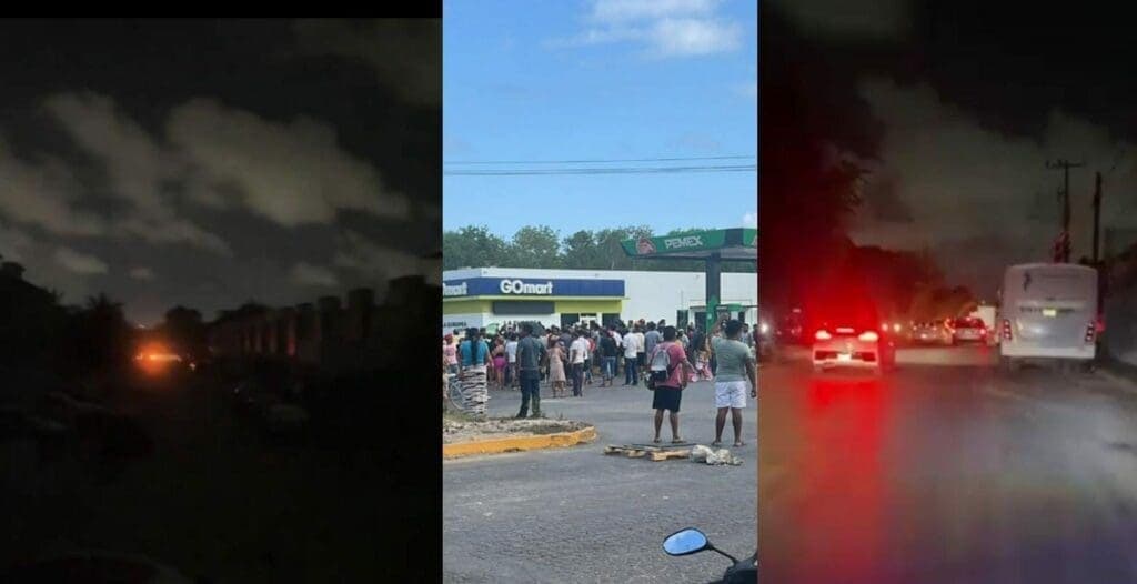 Apagones masivos afectaron varias zonas de Cancún y Playa del Carmen