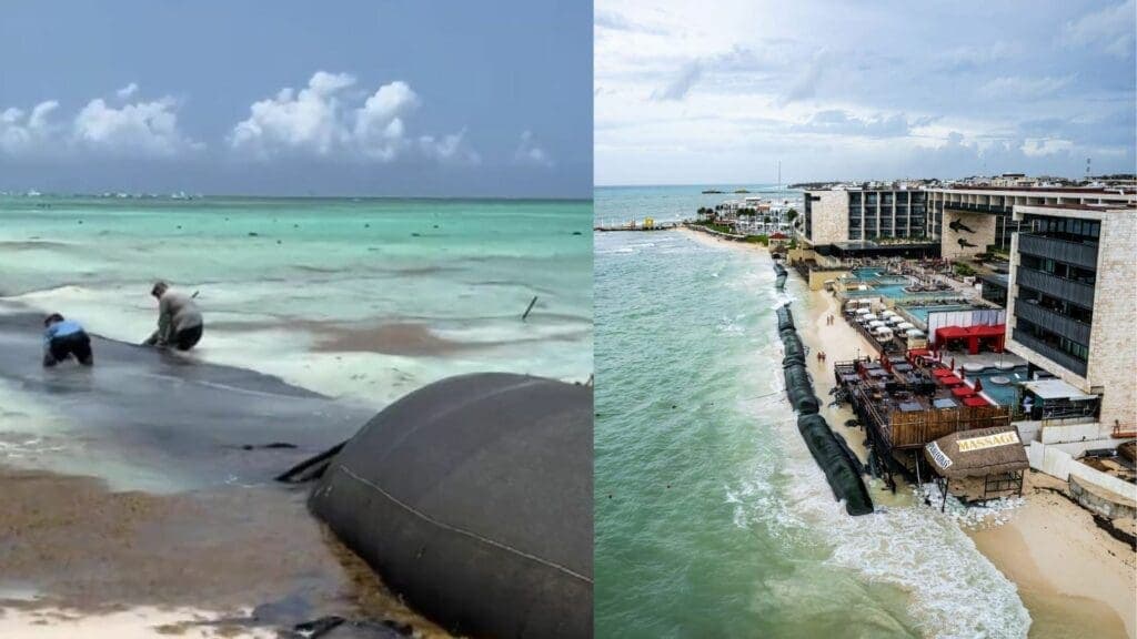 Piden ambientalistas que se retiren los geotubos del hotel Hyatt en Playa del Carmen