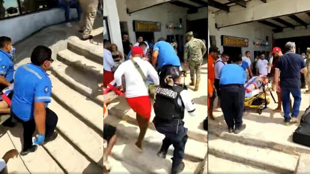 Guardavidas rescataron a una persona que se ahogaba en el Parque Fundadores de Playa del Carmen