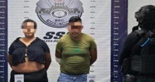 Detienen a dos personas con dosis de diversos narcóticos en Playa del Carmen