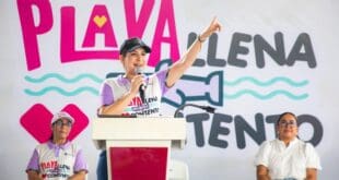 Estefanía Mercado cumple su palabra; tres mil familias hoy reciben su despensa de “Playa Llena, Corazón Contento”