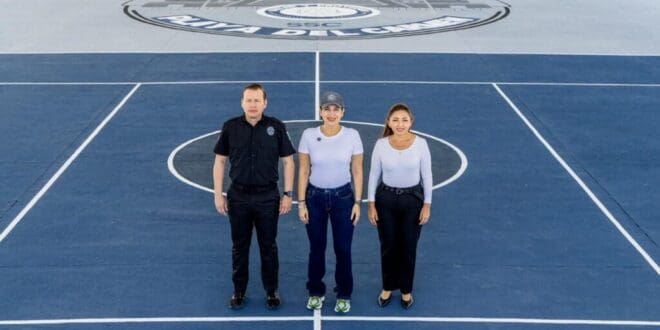 Estefanía Mercado dignifica a la policía de Playa del Carmen: “Hoy ya tienen el domo más grande que hemos construido en la ciudad”