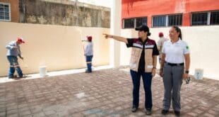 Estefanía Mercado en un año borró los colores partidistas de los espacios públicos de Playa del Carmen