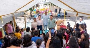 Llevan Estefanía Mercado y Eduardo Nájera amor a niñas y niños del Centro de Asistencia Temporal del DIF Playa del Carmen