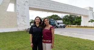 Mara Lezama y Estefanía Mercado inauguran el Arco de Acceso Norte de Playa del Carmen, equipado con alta tecnología en seguridad
