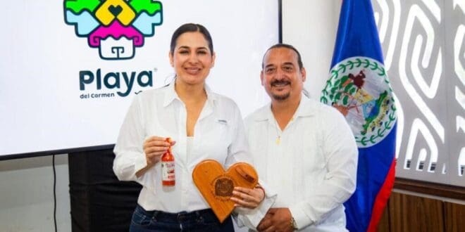 Playa del Carmen fortalece lazos internacionales: Estefanía Mercado recibe al alcalde de Belmopán, Belice