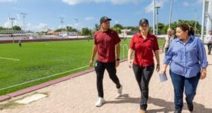 Un antes y un después para el deporte playense; la Unidad Deportiva Playa del Carmen estrena pasto sintético